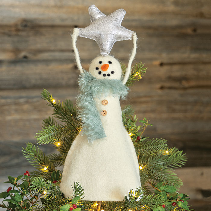 Snowman Tree Topper, Christmas Ornaments: Olive & Cocoa, LLC