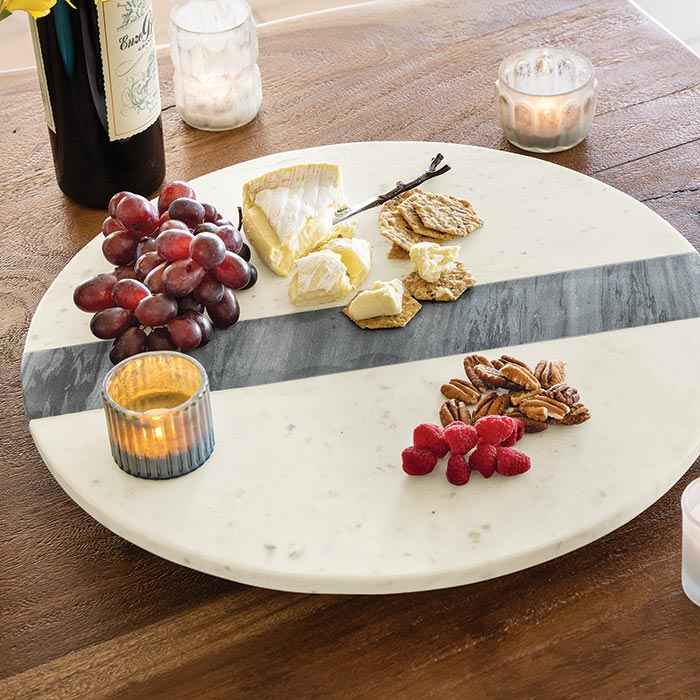Bistro Marble Lazy Susan, Tabletop: Olive & Cocoa, LLC