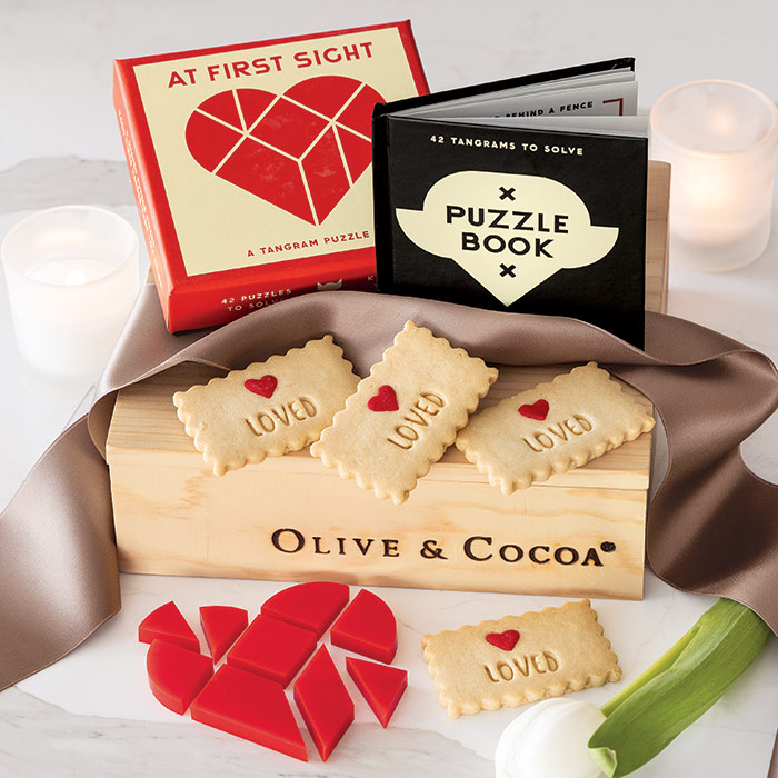 Heart Puzzle & Cookie Crate, Food Gift Baskets: Olive & Cocoa, LLC
