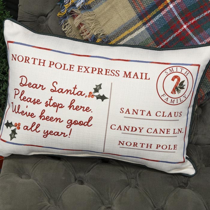Personalized North Pole Pillow, Pillows & Throws: Olive & Cocoa, LLC