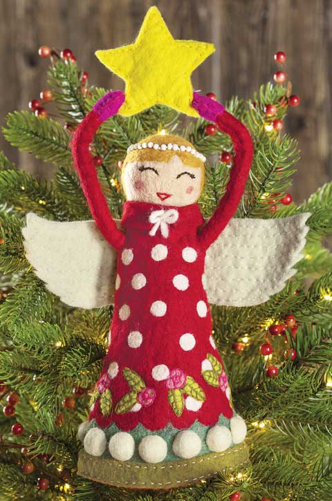 CHTISTMAS 5''IN PASTEL/SNOWMAN/GIRL/TREE/ANGEL/SANTA/BOY SET OF 6 FLATBACK ORNS 